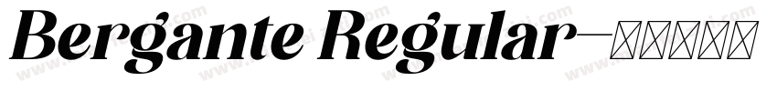 Bergante Regular字体转换